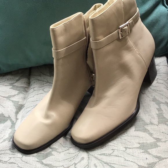 cream colored boots